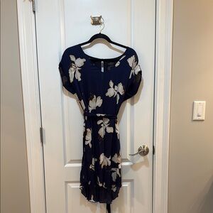 Lucky Brand Blue and Cream Midi Sundress